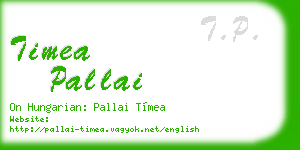 timea pallai business card